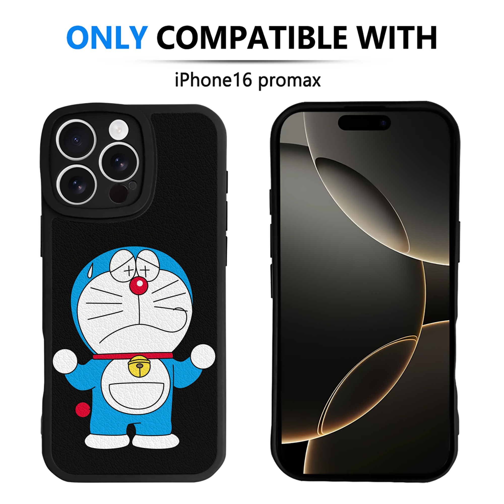 （画像用） ドラえもん Doraemon 【iPhone 16シリーズ対応】シリコンスマホケース（レザー調） 材質：シリコン